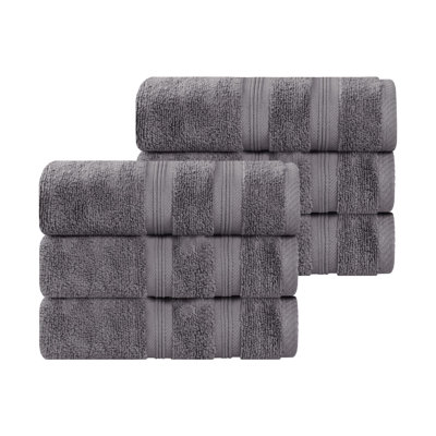 Smart Quick-Dry Zero Twist Cotton Hand Towels, Set Of 6