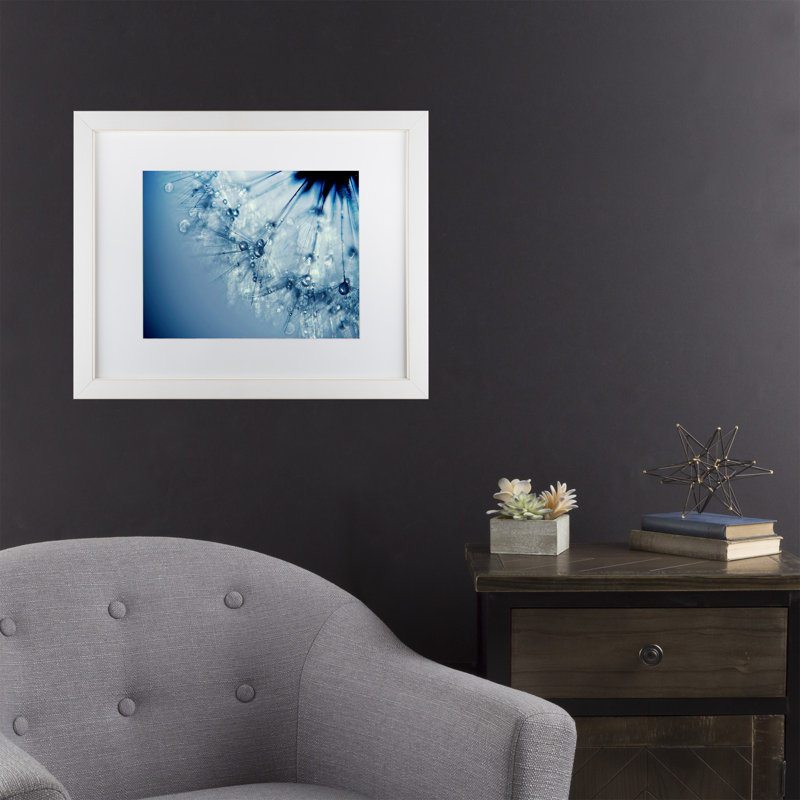 « blues », impression sur toile, H 11 po x l 14 po x P 0,5 po, Blanc, Cadre blanc