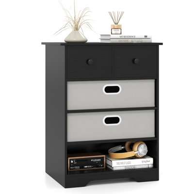 58cm W Manufactured Wood Bedside Table