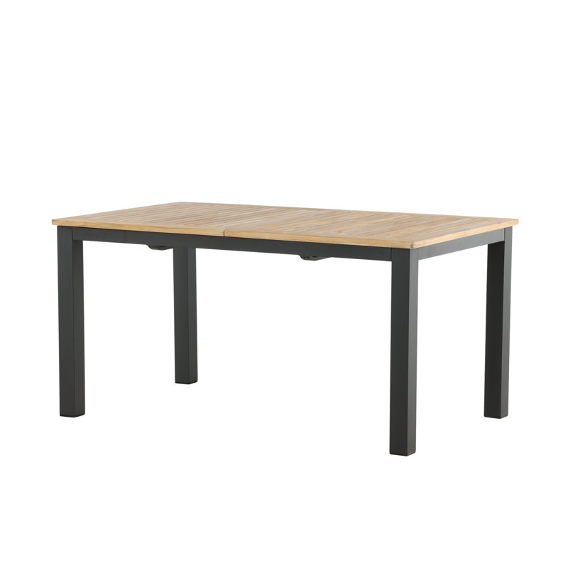 Navya Rectangular Metal Extendable Outdoor Dining Table , cm W cm D, H90 x L210 x W152