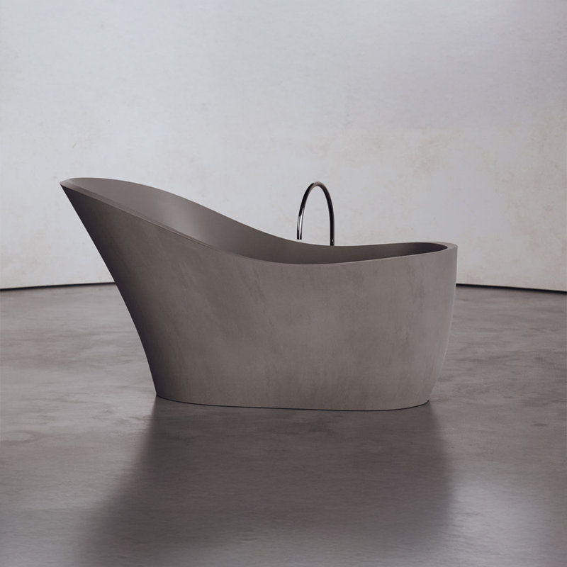 67.3'' L Soaking Bathtub, Gray