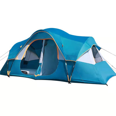 Camping Tent 10-Person-Family Tents, Parties, Music Festival Tent, Big, Easy Up, 5 Large Mesh Windows, Double Layer, 2 Room, Waterproof, Weather Resistant, 18ft x 9ft x78in