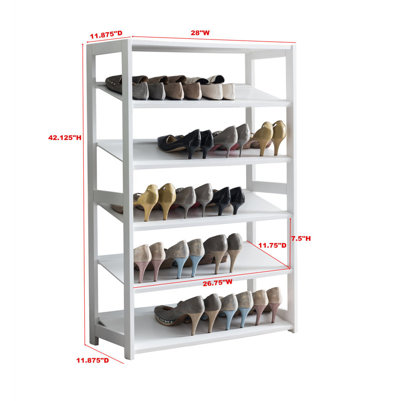 20 Pair Shoe Rack, White