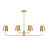 Dipaolo 4-Light Linear Chandelier in Natural Brass-742872209