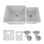 Évier de cuisine 32 po x 19 po en quartz, évier à double cuve 60/40, évier encastré, évier de cuisine encastré, évier de cuisine en granite, avec 2 grilles en acier et crépine, bride d'évacuation