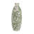 White Ceramic Flower Vase With Green Floral Pattern And Small Handles-1810856065-1810856070