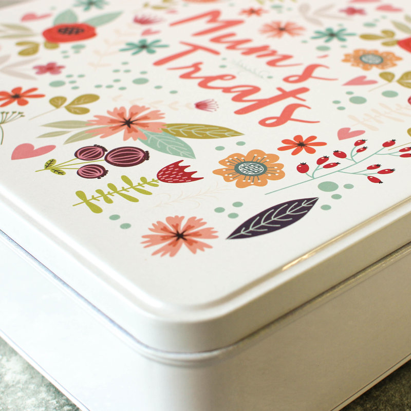 Personalised Mum's Treats Keepsake Box Tin, Yes