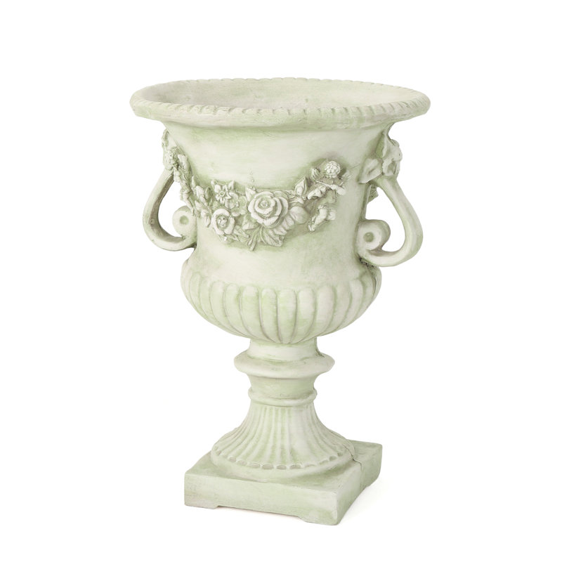 MGO GARDEN URN PLANTER, White