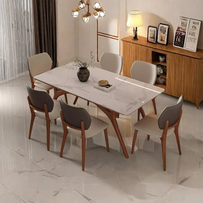 Family rock plate dining table sets