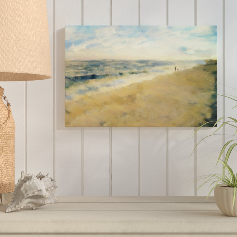 « beach walk », reproduction d’art sur toile tendue, H 12 po x l 18 po