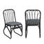 Ensemble de 2 chaises d'extérieur en osier avec coussins lavables PE-336307908
