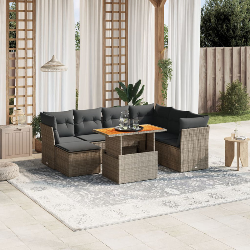 Vidaxl Garden Sofa Set Gray