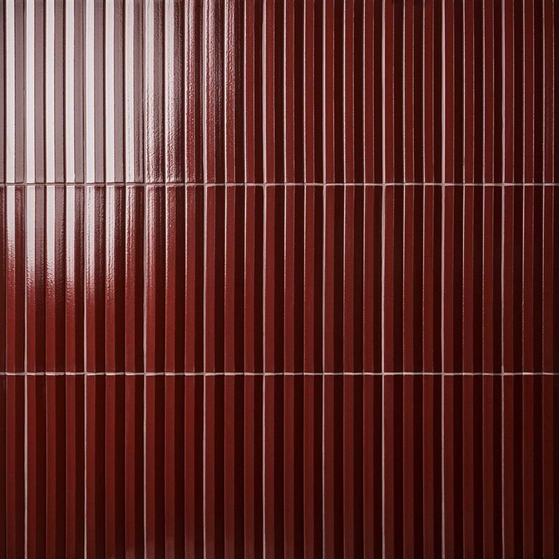 Ponto 4.92 In. X 15.74 In. 3D Polished Porcelain Wall Tile (6.99 Sq. Ft. / Case), Ruby Red
