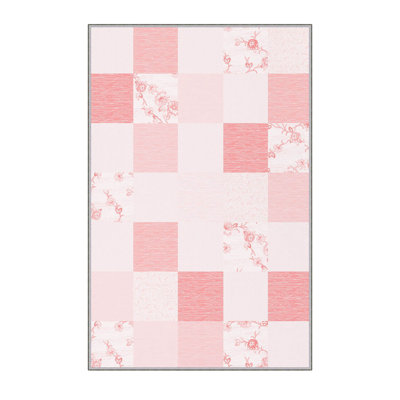 Stylish Hall Carpet, 2.6 x 6.6 Feet, 100% Polyester, 0.3 in Pile Height | Antibacterial, Non-Slip PVC Felt Dot Underside | 3D Digital Print, Machine Washable, Ideal for Entryway & Living Spaces