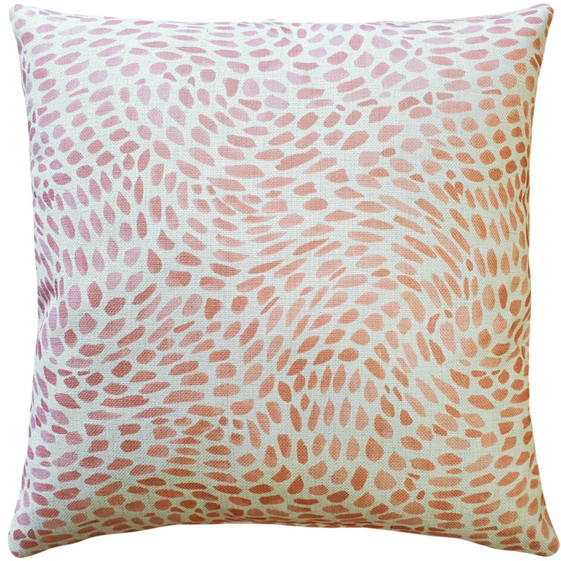 Matisse Polka Dots Throw Pillow, Pink