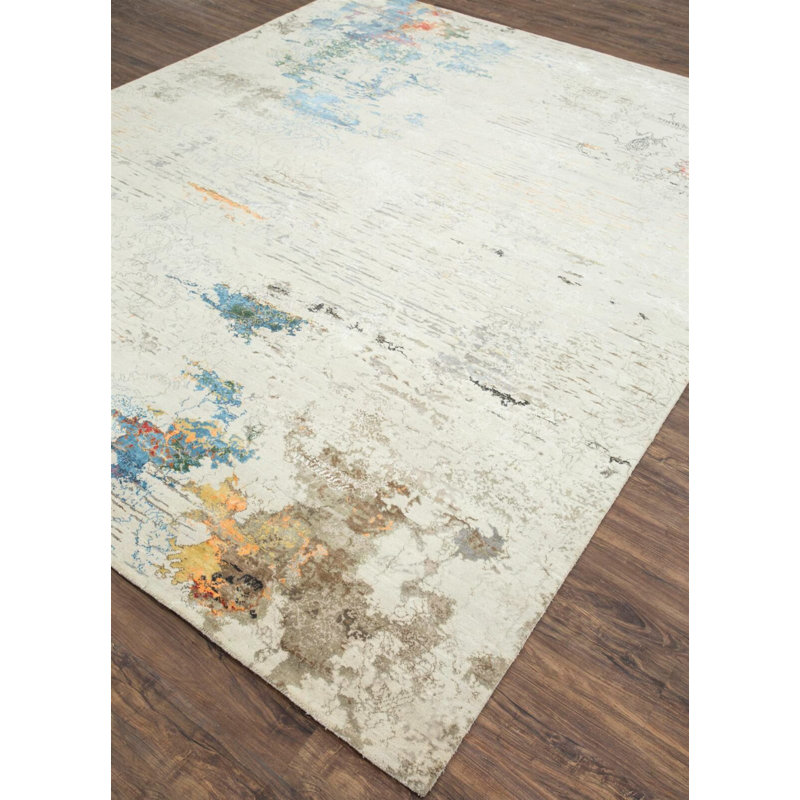 Contemporary One-of-a-Kind Rectangle 8'2" X 9'11" Hand Knotted Area Rug