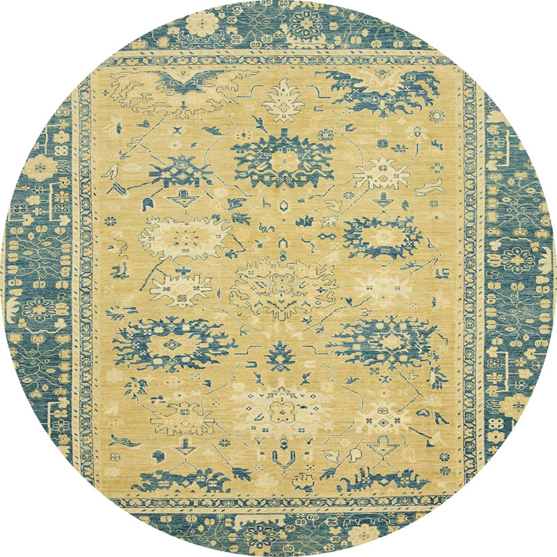 Abstract Indoor Rug, Round 5'