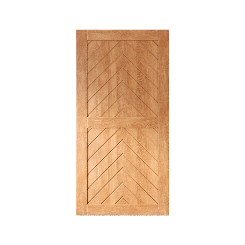 Porte de grange en bois de pin 4-en-1 à finition américaine et non assemblée de 32 po x 80 po Homacer Homacer de Homacer (usage intérieur seulement)