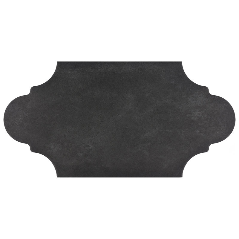 Alhama Provenzal 6" x 13" Porcelain Stone Look Wall & Floor Tile, Black