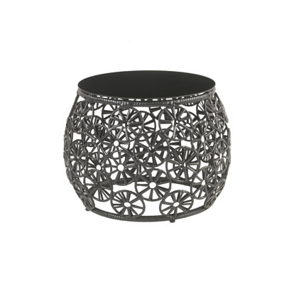 Table d'extérieur en métal noir