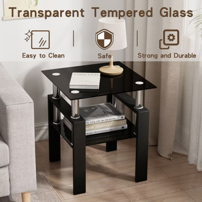 Catasha Glass End Table