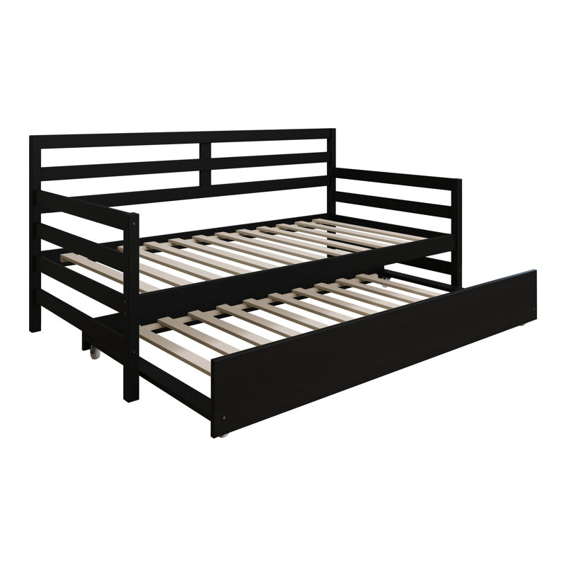 Oeds 81.1'' W Rubberwood Daybed , Black