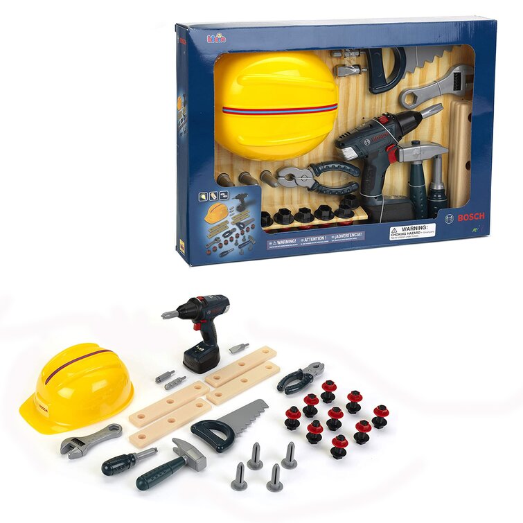 Klein Toys Theo Klein Bosch DIY Kid Toy Construction Toolset with Safety Accessories | Wayfair