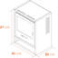 Lakeeva Ebern Designs 43cm W Dark Grey Stove