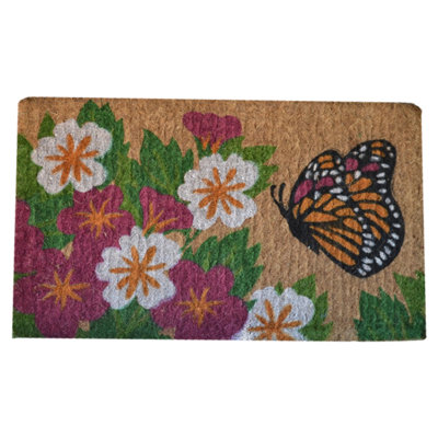 Tapis d'extérieur antidérapant Verrill Butterfly Garden 30 po x 18 po