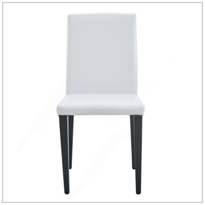 Quatre chaises de salle à manger en polyuréthane blanc, simples et polyvalentes, confortables et accompagnées. La chaise de salle à manger exquise et multifonctionnelle a ouvert une nouvelle expérience confortable. (Ensemble de 4 pièces)