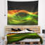 Abstrait vert jaune et tapisserie noire-28505425