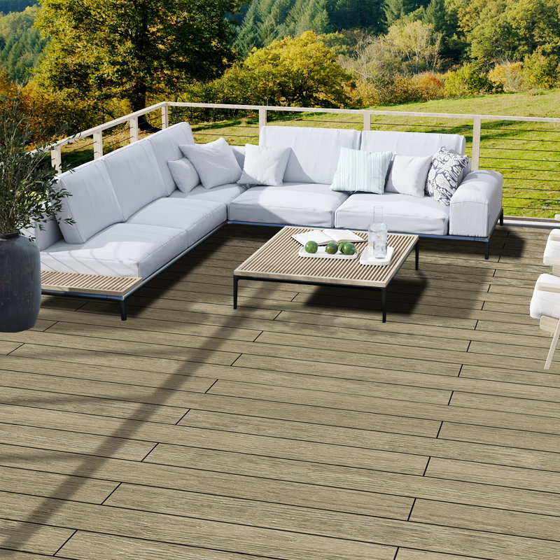 Planches d'extérieur composites de 5,4 po (15 pièces) - Comprend les accessoires d'installation, L 144 po x l 5,4 po
