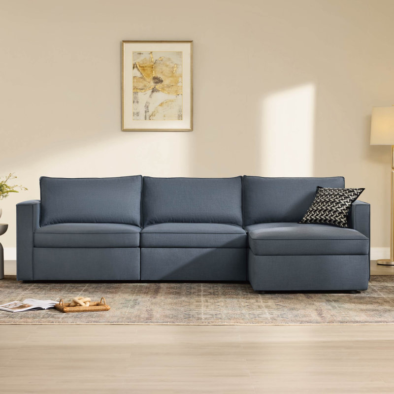 Canapé modulaire convertible avec rangement