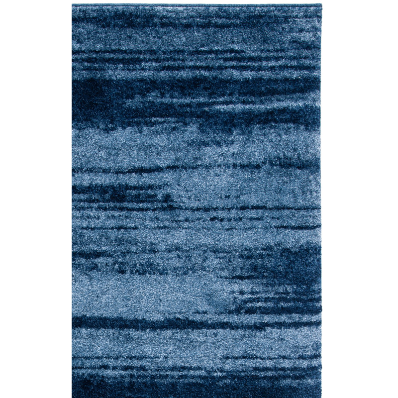 Tapis abstrait Socorro, Blue, Rectangle 2' x 3'