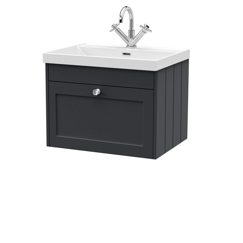 Mankato Bathroom Vanity, Soft Black, 610 cm