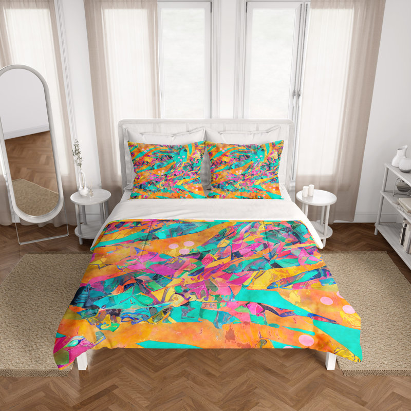 Abstract Duvet Cover, King Duvet Cover + 2 King Shams