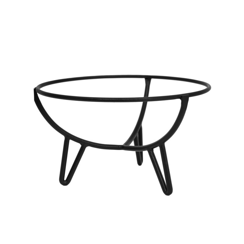 Black Iron Mid-Century Modern Weather Resistant Plant Stand