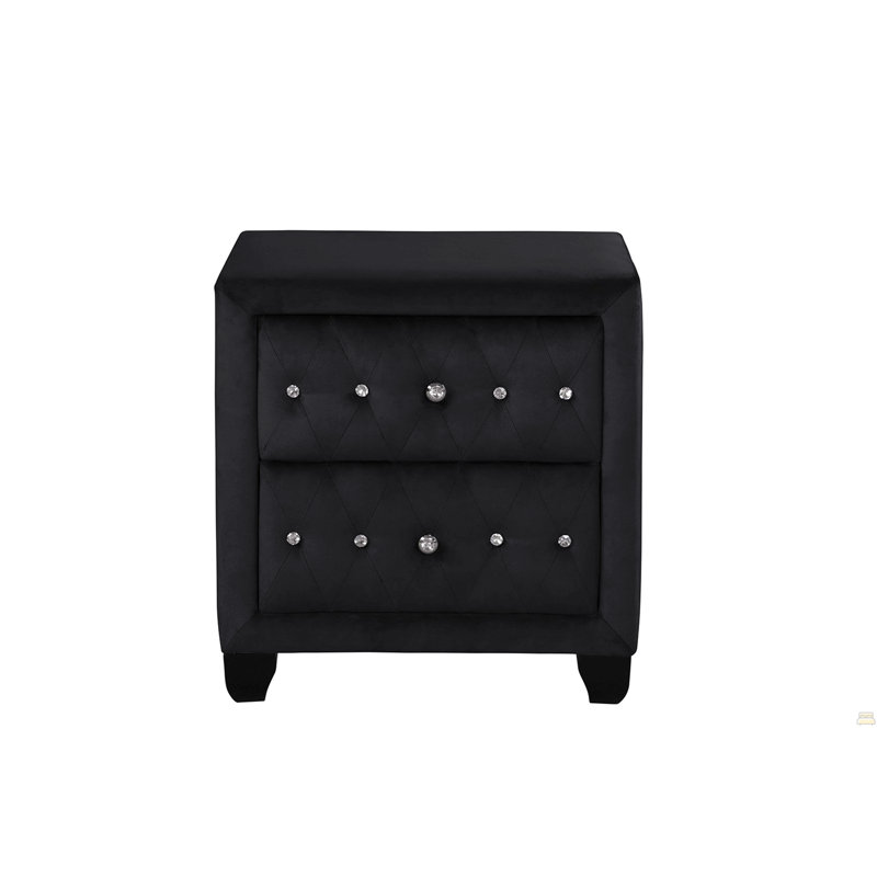 Night Stand Made With Wood, Black