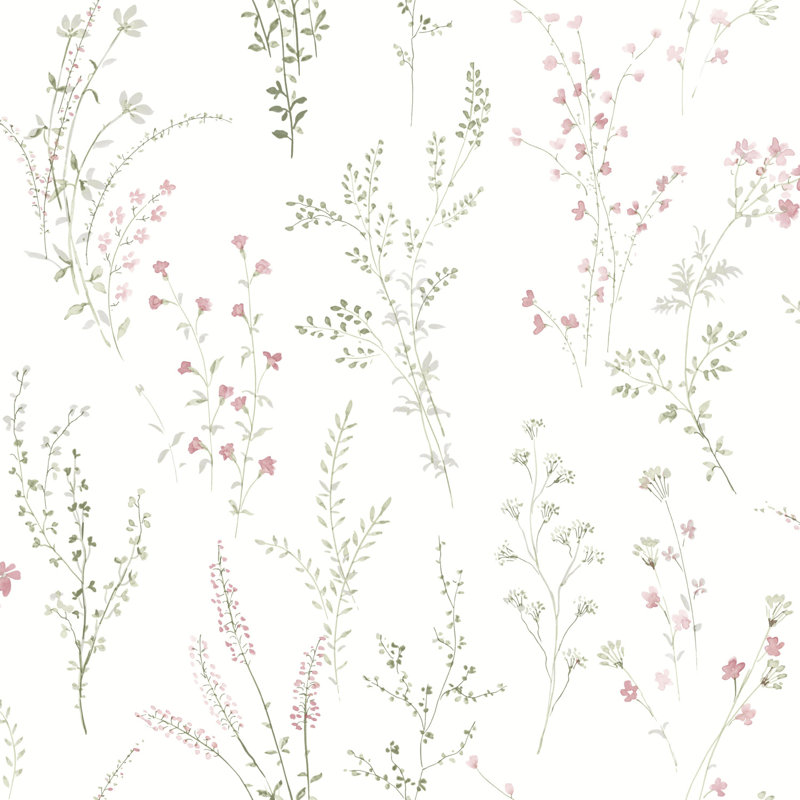 Wildflower Sprigs Peel & Stick Wallpaper, Multicolor