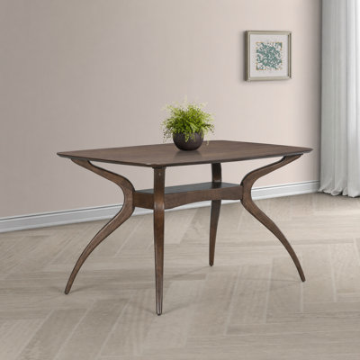 Rectangular Sculpted Wood Dining Table