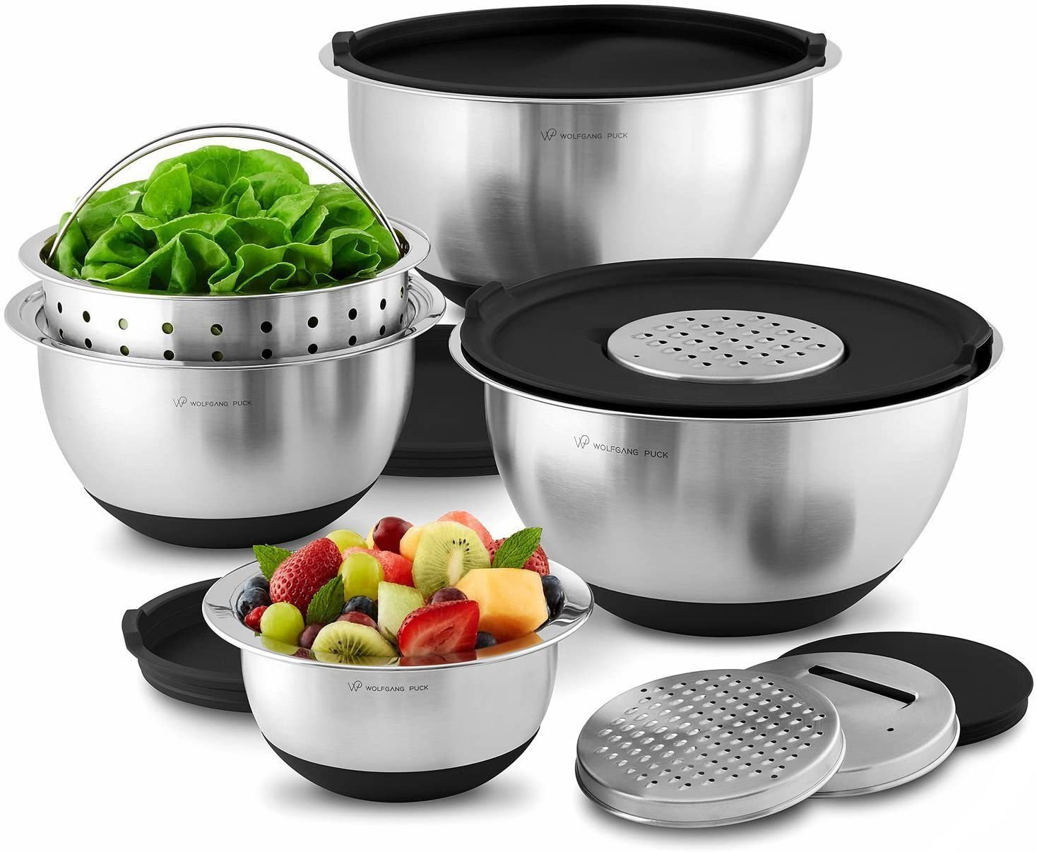 Wolfgang Puck 21-Piece Stainless Steel Cookware and Mixing Bowls