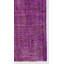 4x7.5 Ft Distressed Modern Handmade Turkish Rug Overdyed in Purple Colour