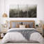«Misty Forest Landscape», œuvre d'art de pin naturel, décor de chambre d'enfant moderne Woodland, grand ensemble de 3 impressions murales sur toile,-124478708-91258418