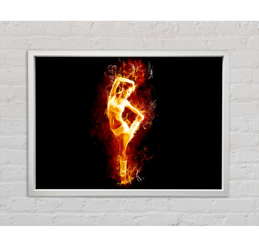 Fire Dancer Orange - Einzelner Bilderrahmen Kunstdrucke auf Leinwand