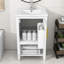 Meuble-lavabo simple 20 po avec plateau en céramique Riggall-109219358