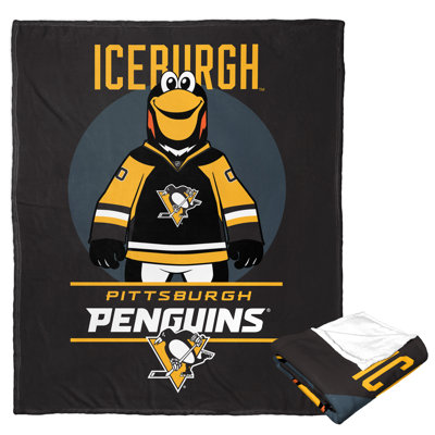 Northwest Nhl Mascot Love Penguins Silk Touch Throw In Black;yellow;multi