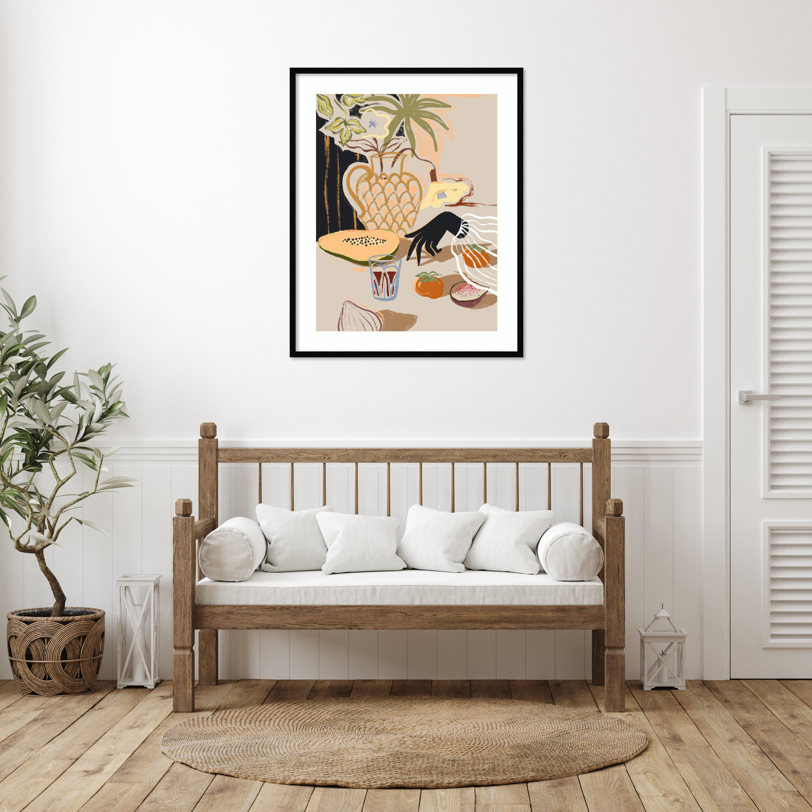 Northbrook "Fruitful Spread" Print, 41" H x 33" W, Black