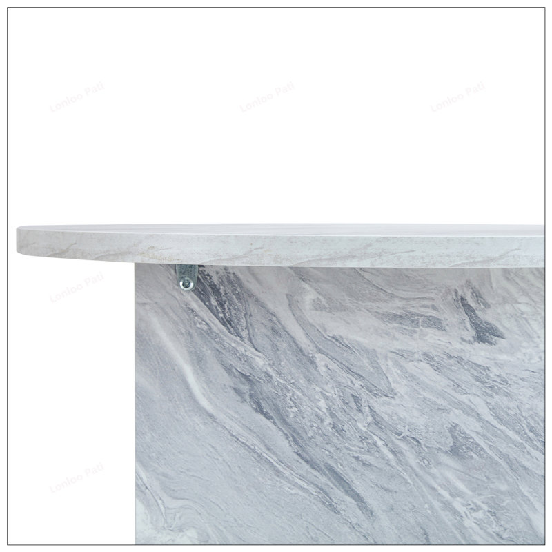 Table basse polyvalente ronde en panneau de fibres à densité moyenne au design moderne et nordique, idéale pour divers décors.