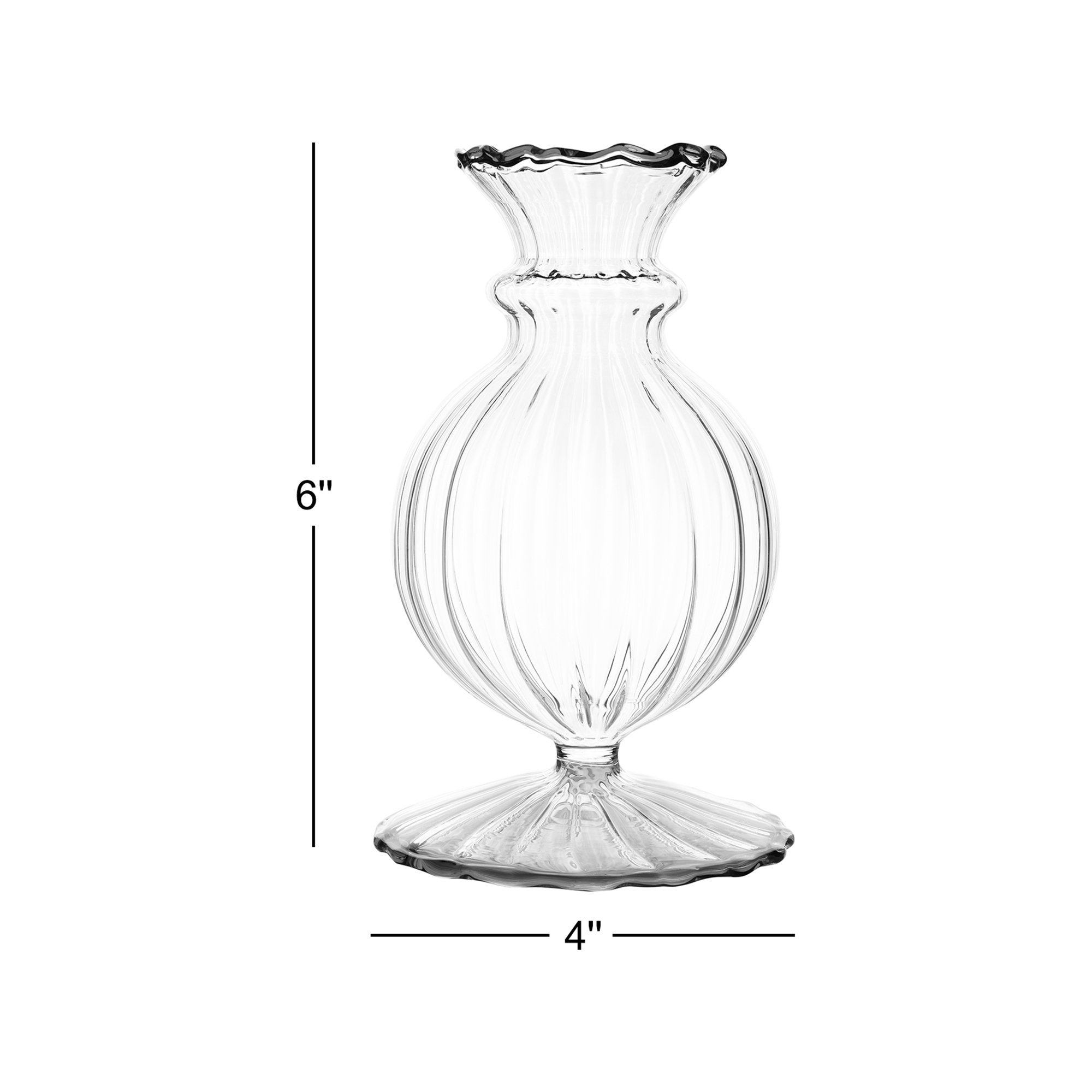 Miss Annie Bud Vase, Amber