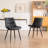 Emsley Faux Leather Upholstered Dining Chair Armless Side Chair with Metal Legs-1553213801